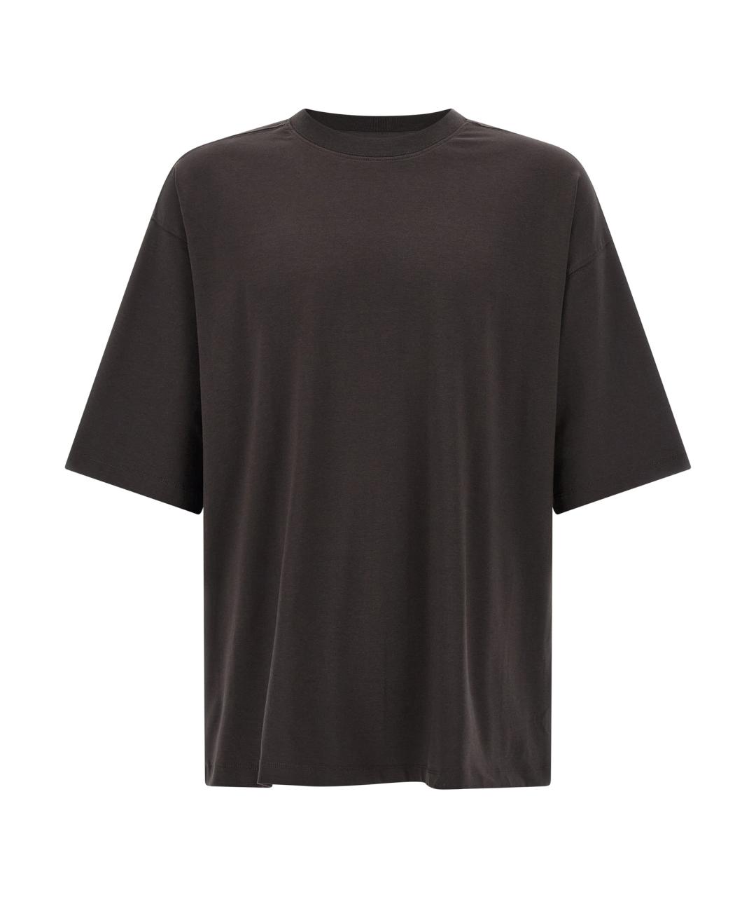 THOM KROM Коричневая хлопковая футболка, фото 1