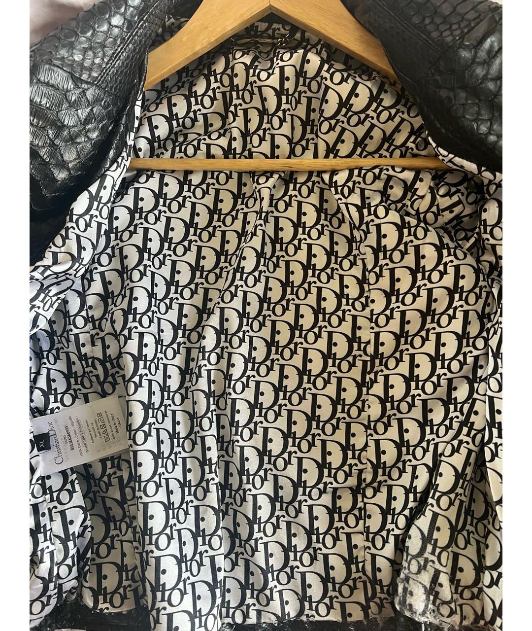 CHRISTIAN DIOR Черная кожаная куртка, фото 2