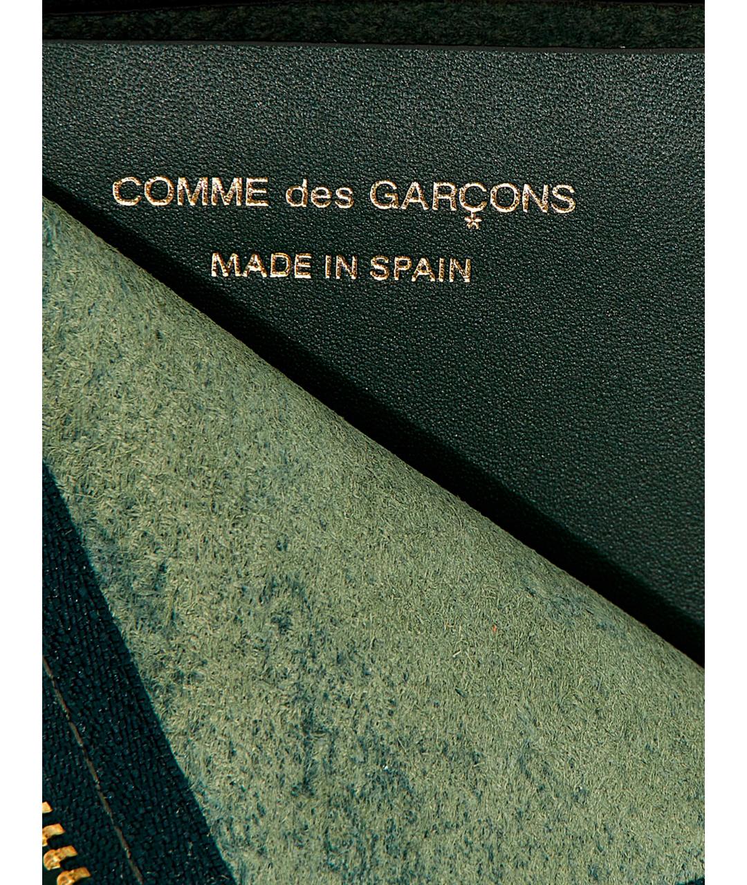 COMME DES GARÇONS WALLET Зеленый кожаный кошелек, фото 3