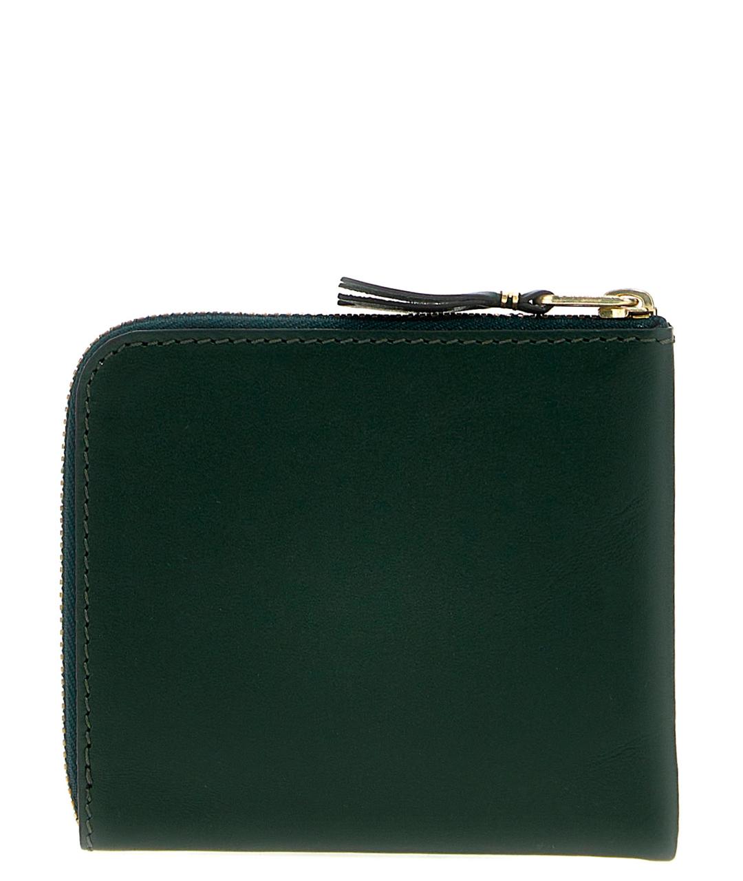 COMME DES GARÇONS WALLET Зеленый кожаный кошелек, фото 2