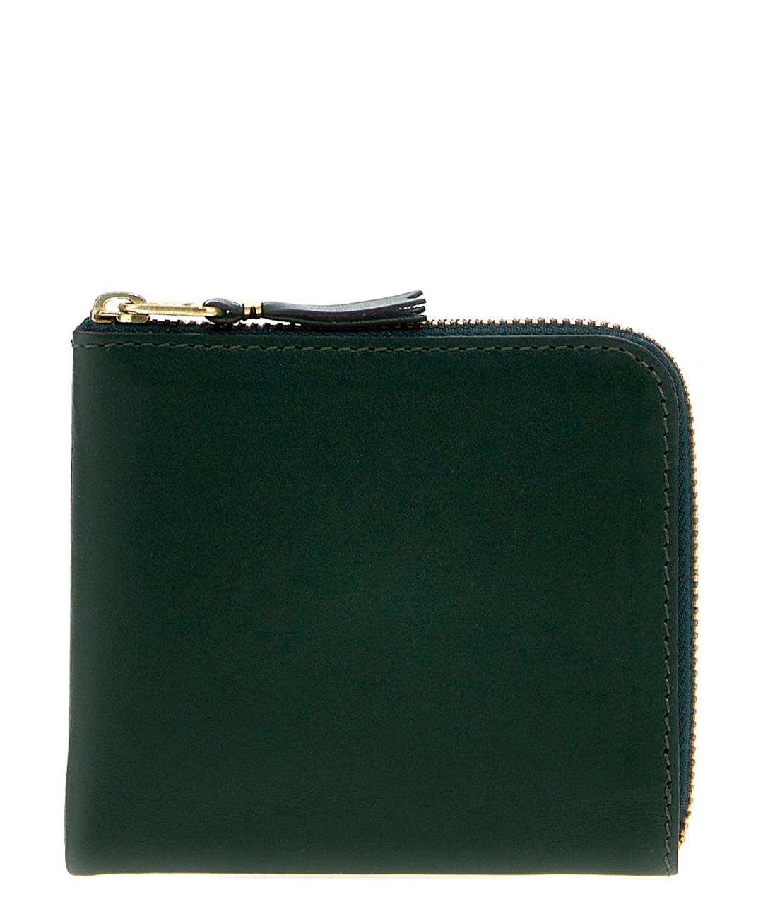COMME DES GARÇONS WALLET Зеленый кожаный кошелек, фото 1