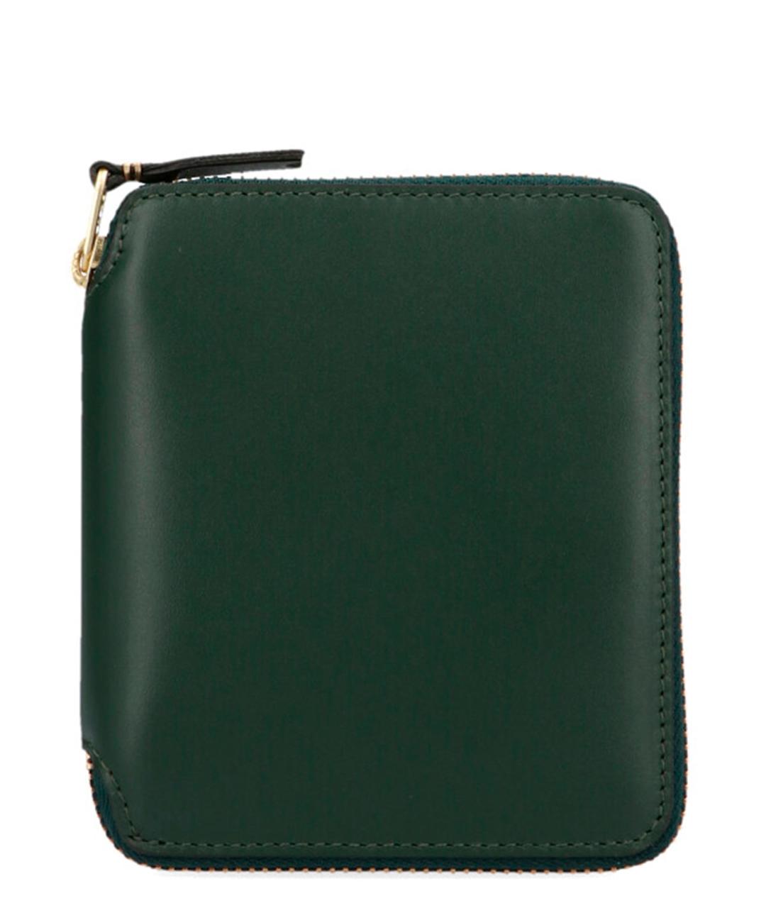 COMME DES GARÇONS WALLET Зеленый кожаный кошелек, фото 1