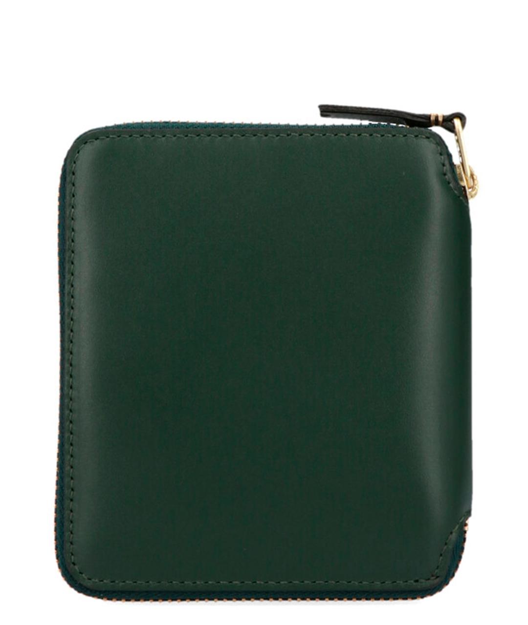 COMME DES GARÇONS WALLET Зеленый кожаный кошелек, фото 2