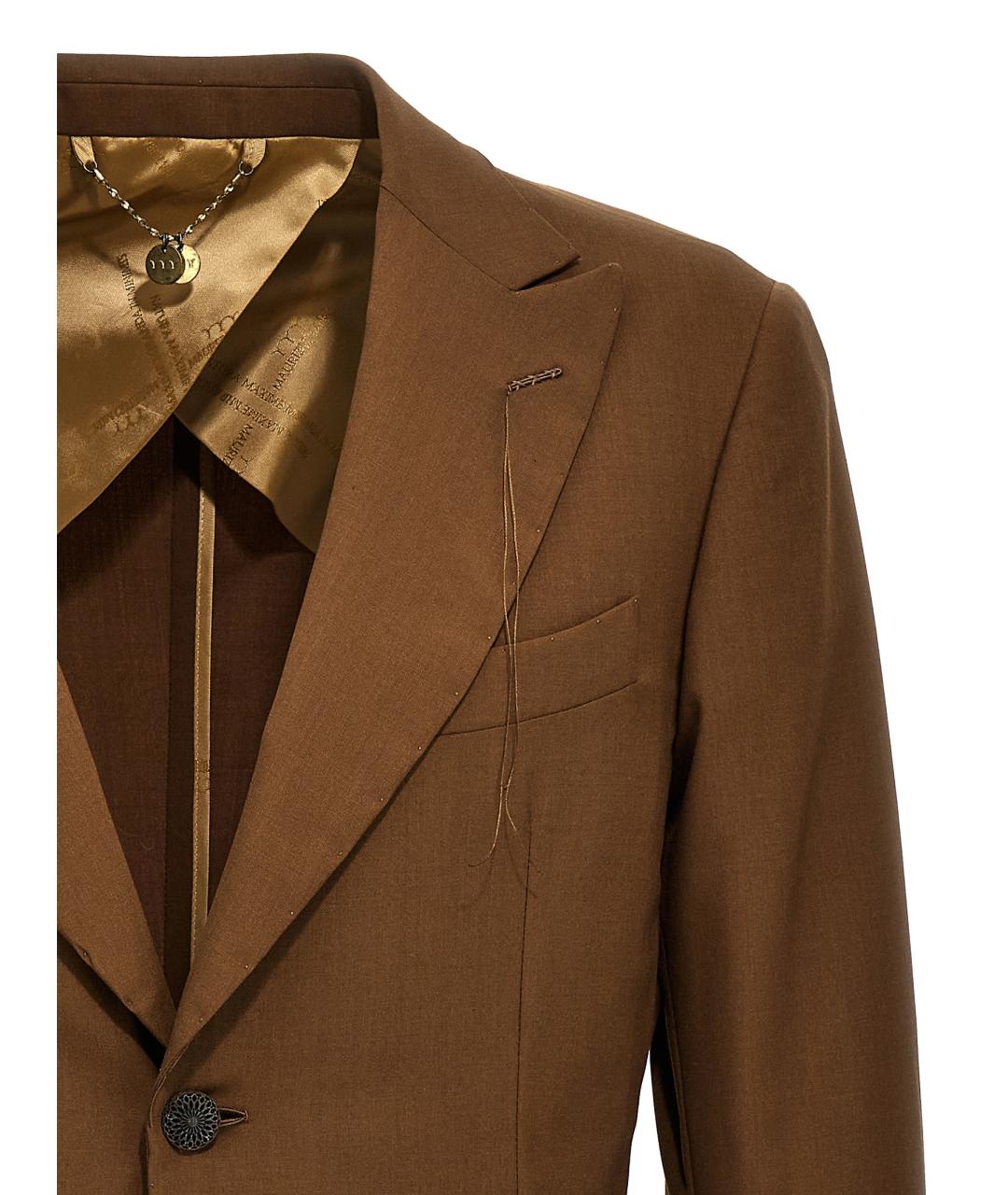 MAURIZIO MIRI Коричневый шерстяной пиджак, фото 3