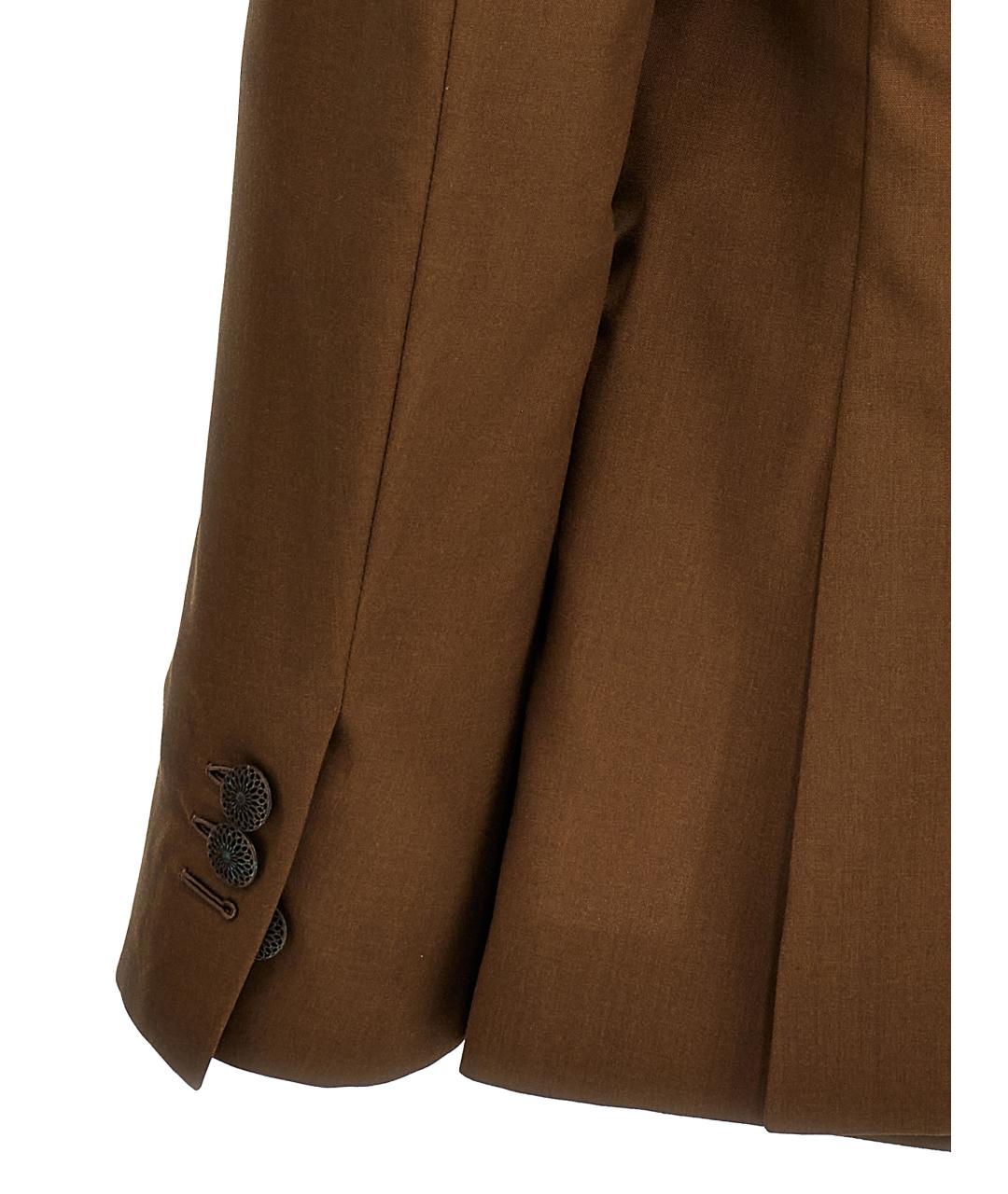 MAURIZIO MIRI Коричневый шерстяной пиджак, фото 4
