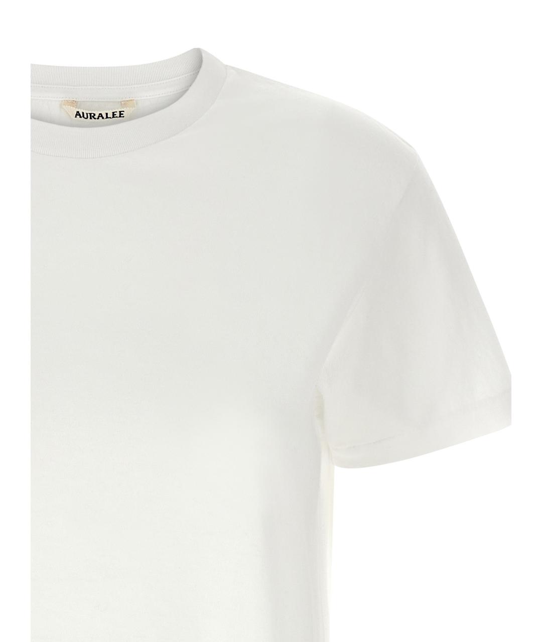 AURALEE Белая хлопковая футболка, фото 3