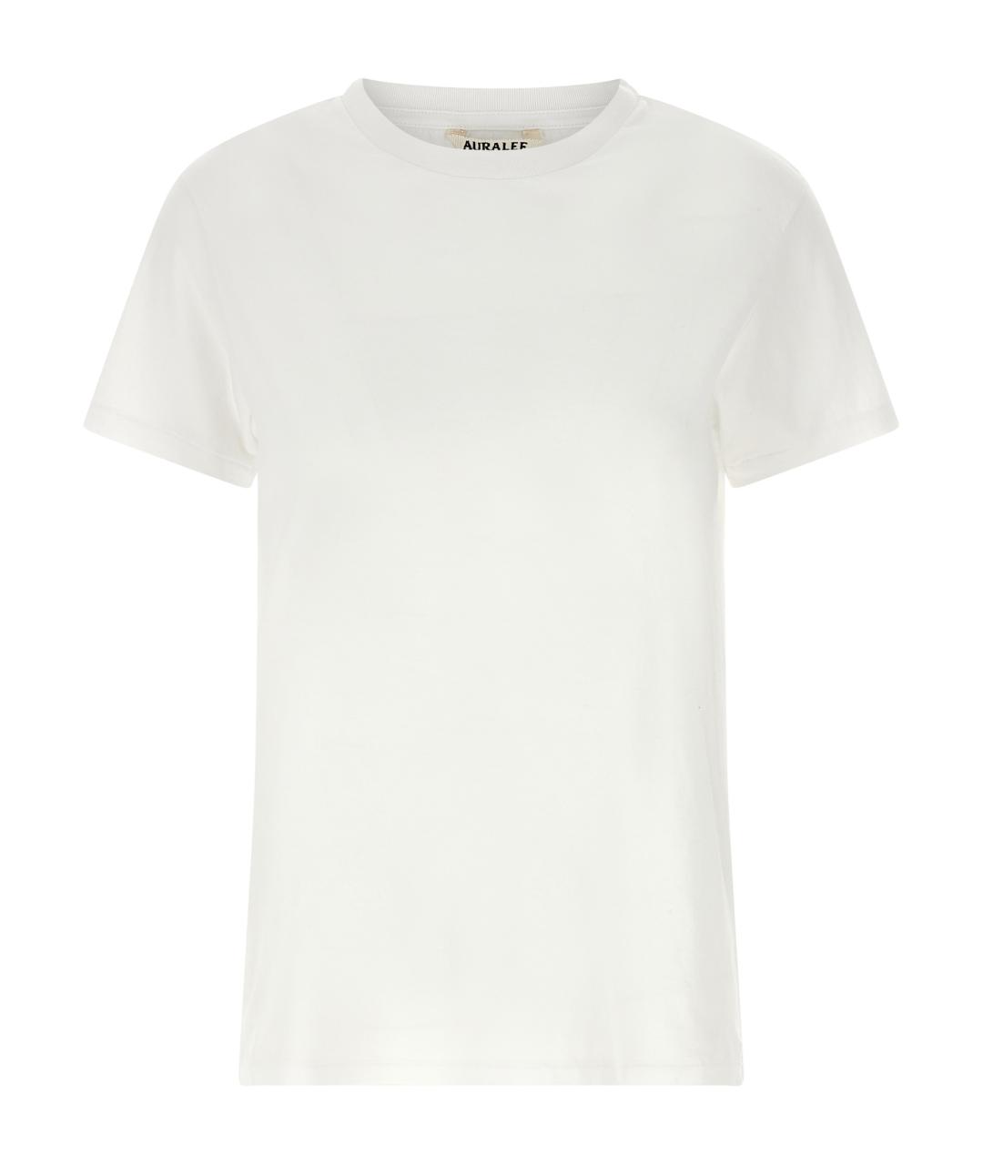 AURALEE Белая хлопковая футболка, фото 1