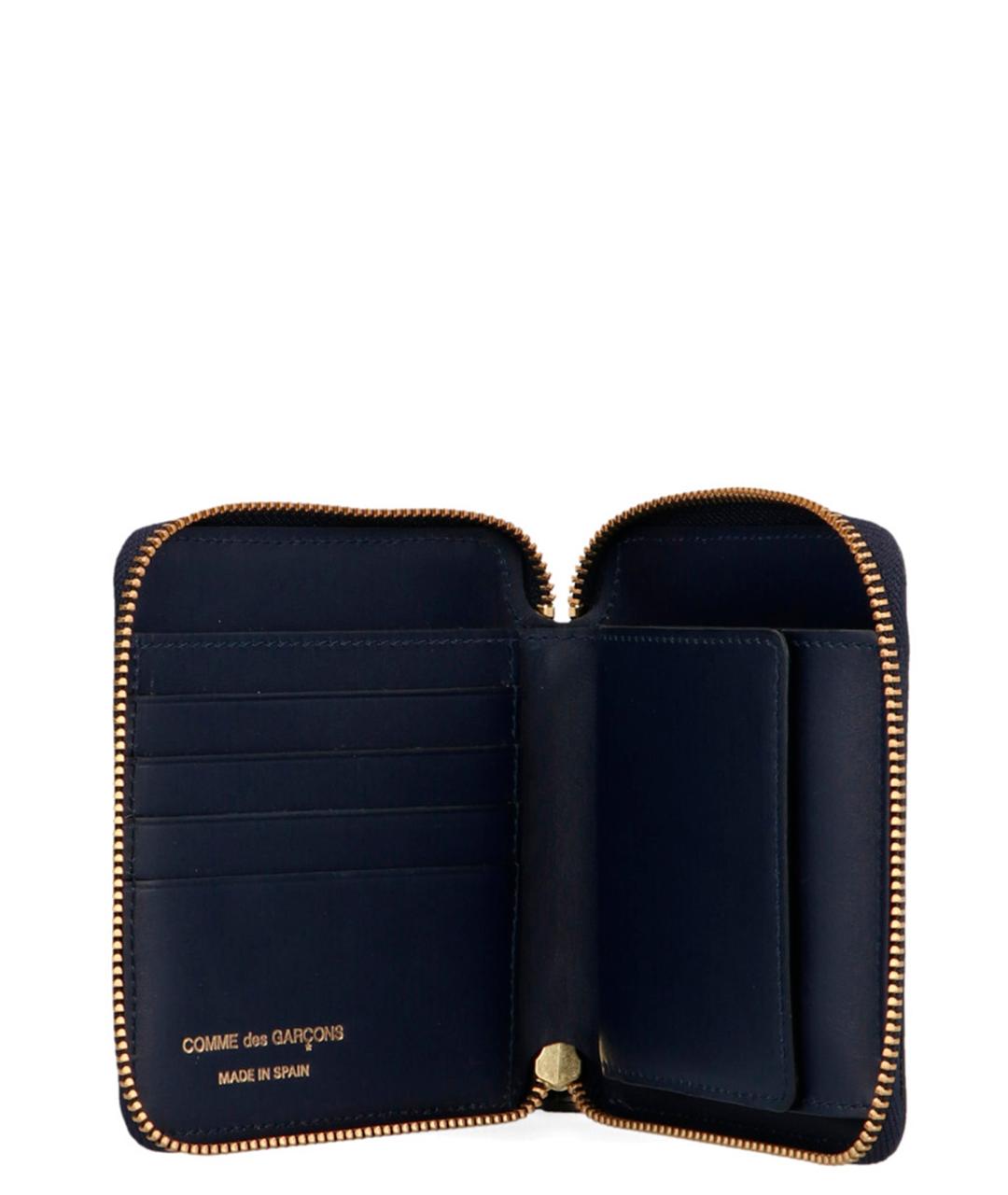 COMME DES GARÇONS WALLET Синий кожаный кошелек, фото 3