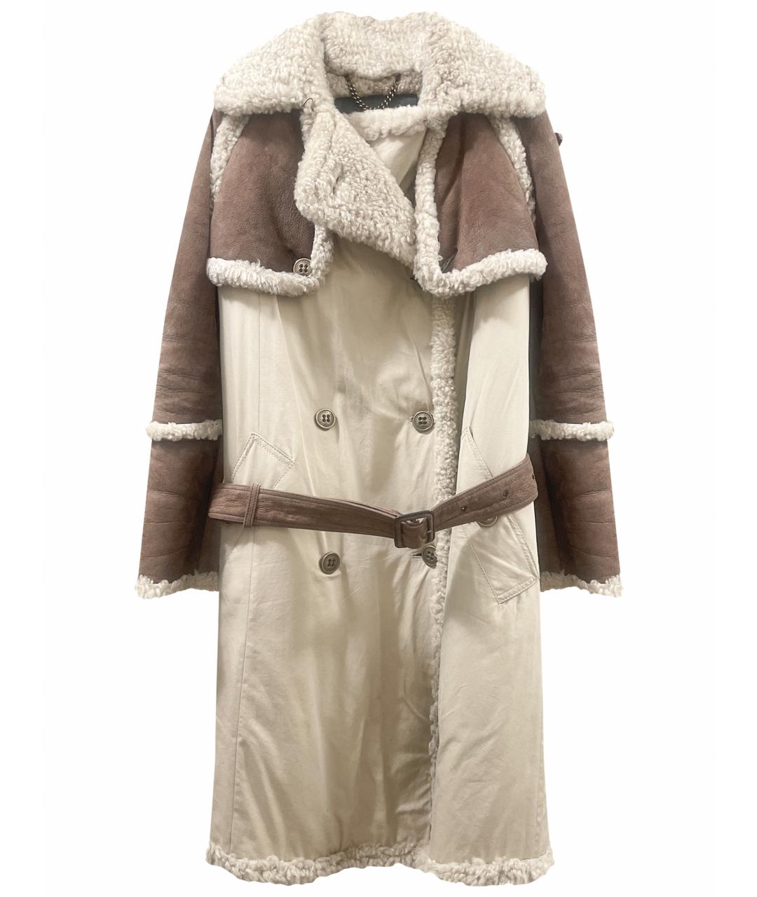 BURBERRY Бежевая замшевая дубленка, фото 1