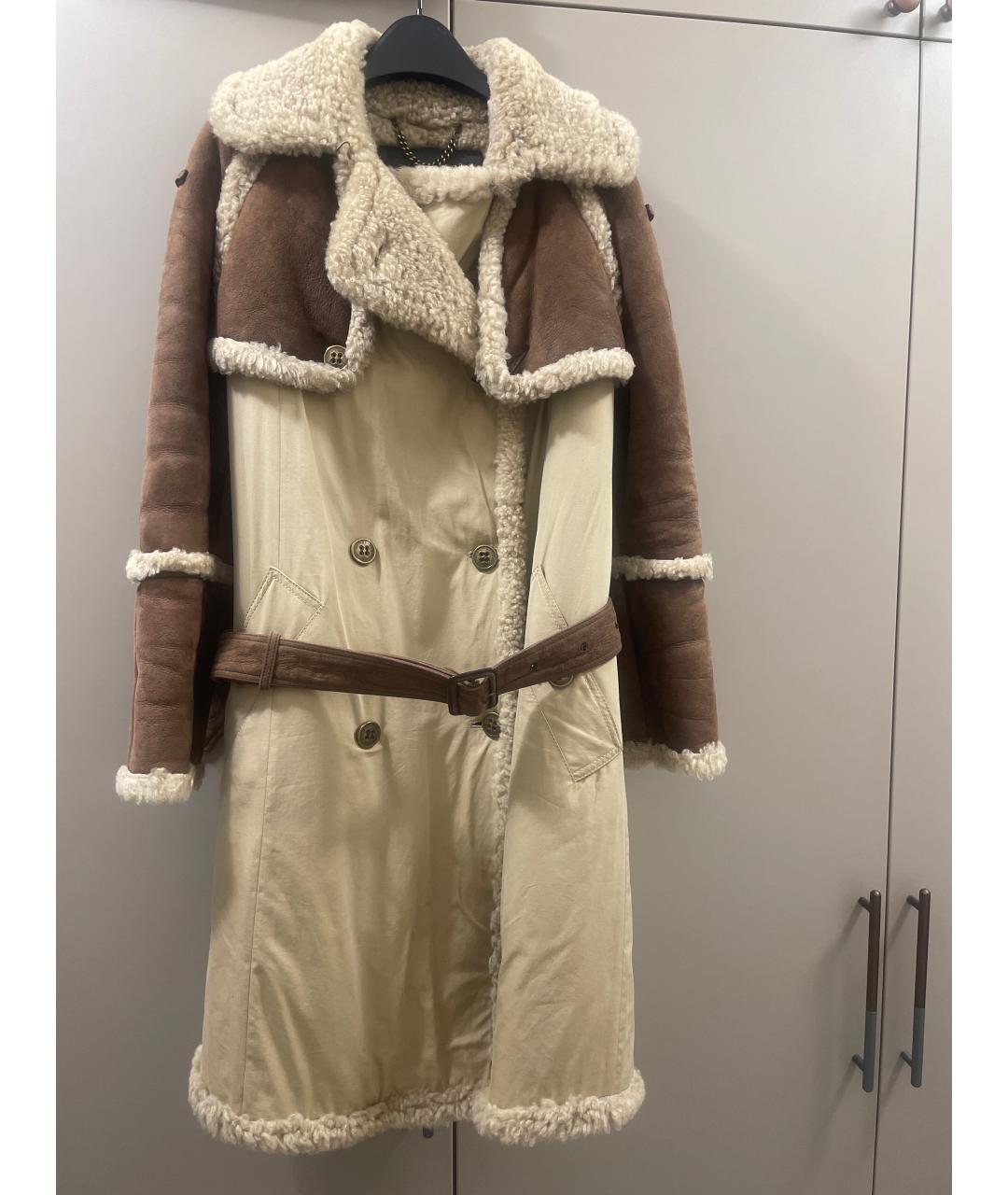 BURBERRY Бежевая замшевая дубленка, фото 8