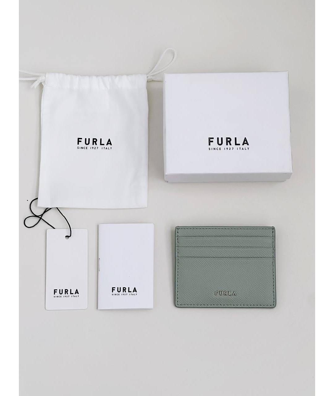 FURLA Серый кожаный кардхолдер, фото 5