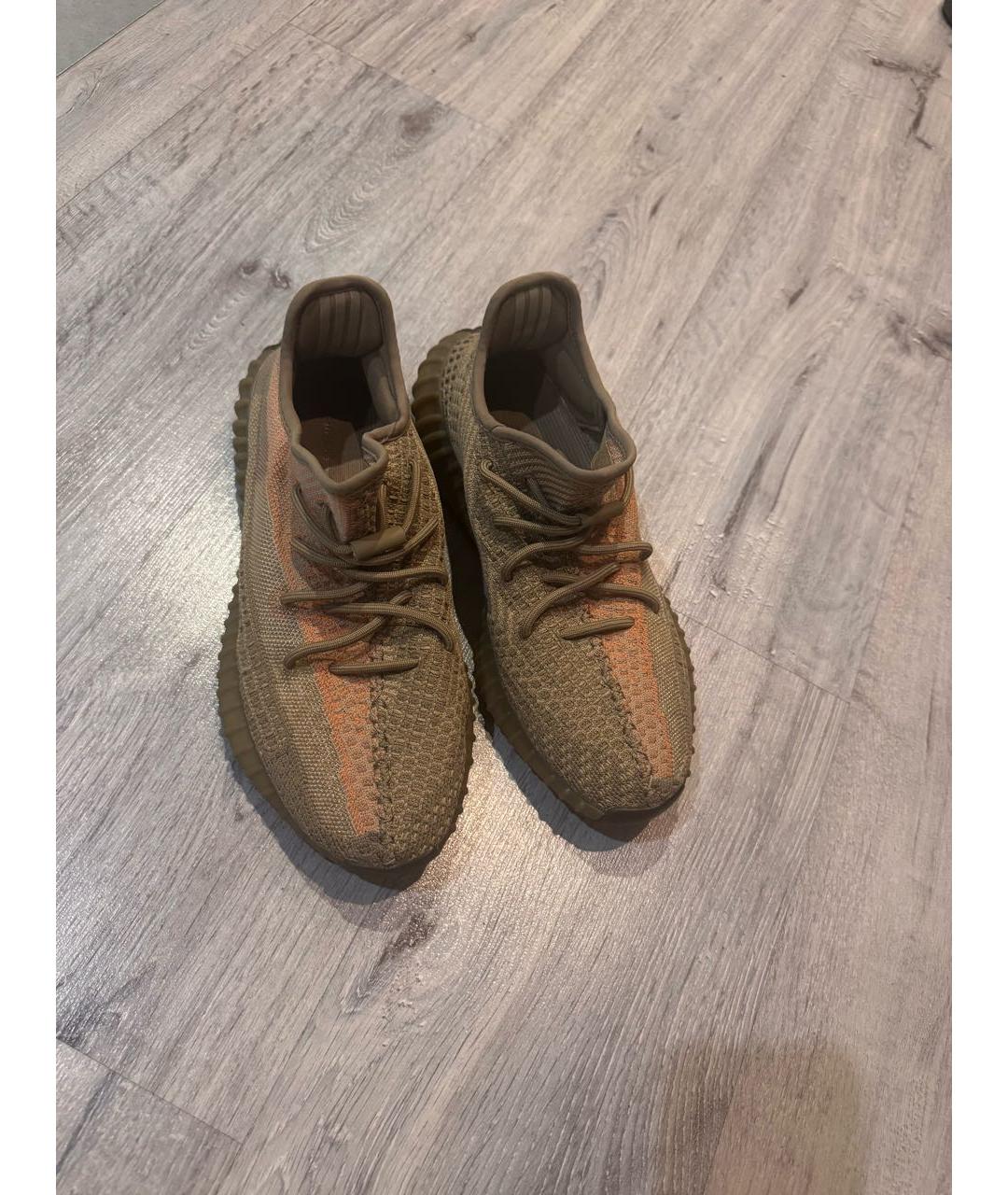 ADIDAS YEEZY Бежевые текстильные кроссовки, фото 3