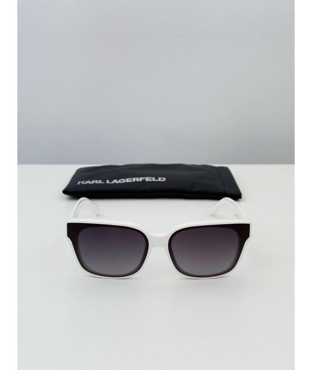 KARL LAGERFELD Белые пластиковые солнцезащитные очки, фото 6