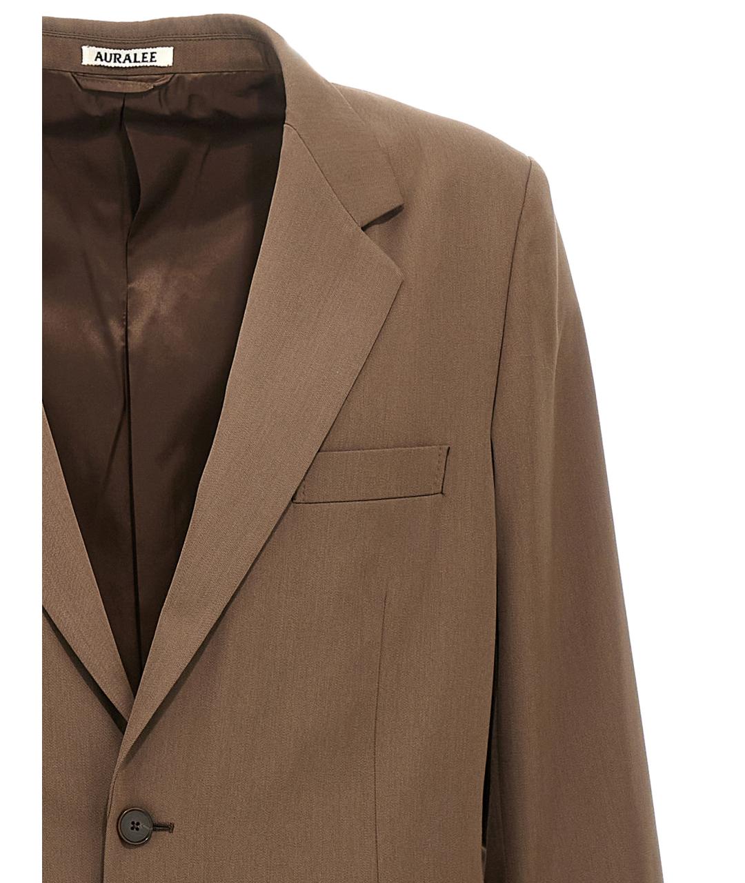 AURALEE Коричневый шерстяной пиджак, фото 3