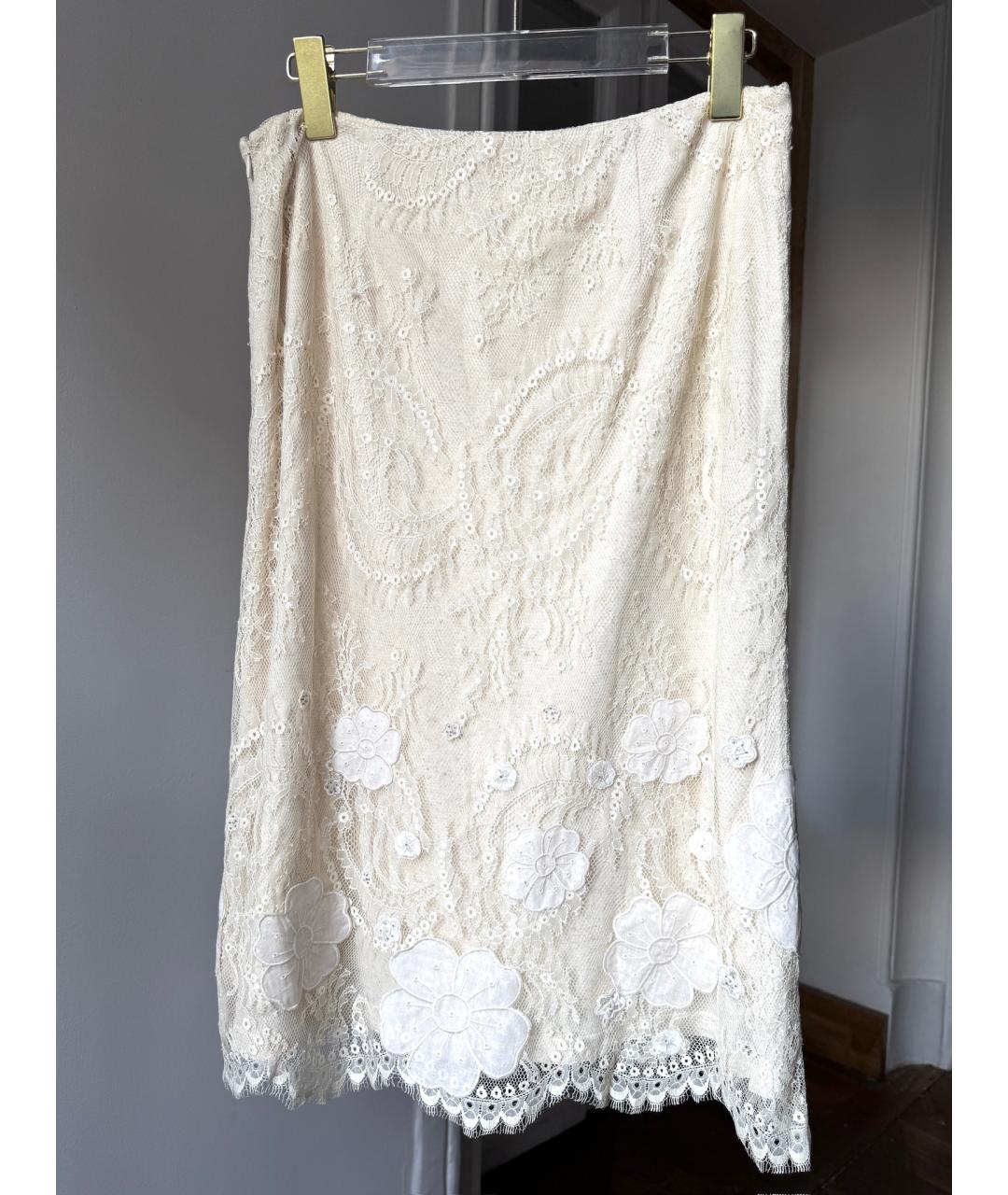 BADGLEY MISCHKA Бежевая юбка миди, фото 2