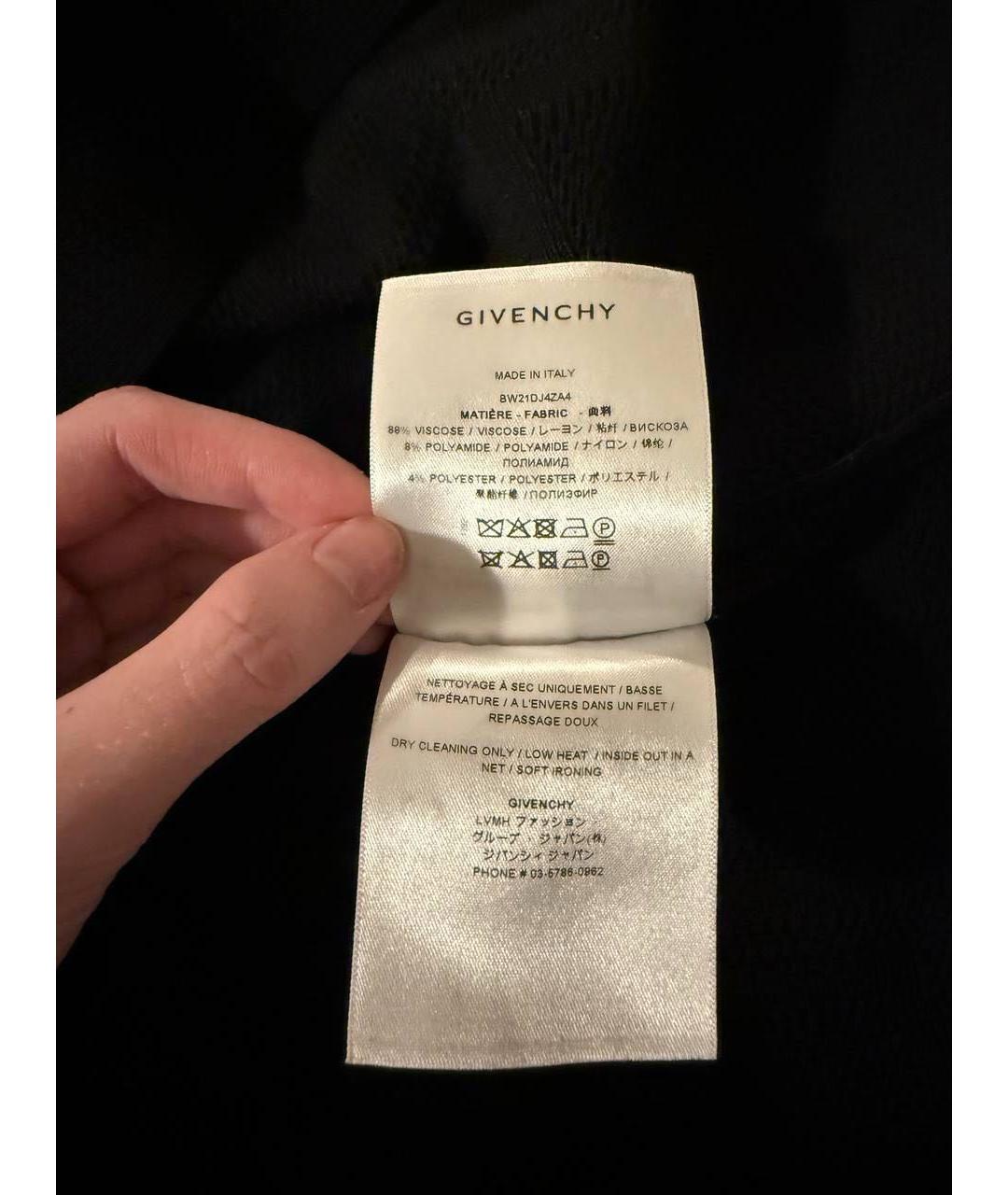 GIVENCHY Черное вискозное коктейльное платье, фото 5