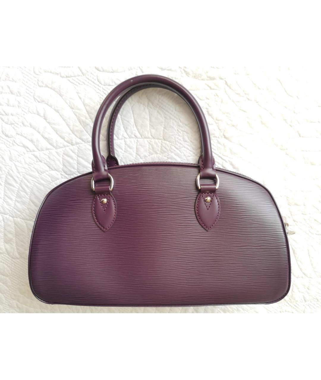 LOUIS VUITTON Фиолетовая кожаная сумка с короткими ручками, фото 3