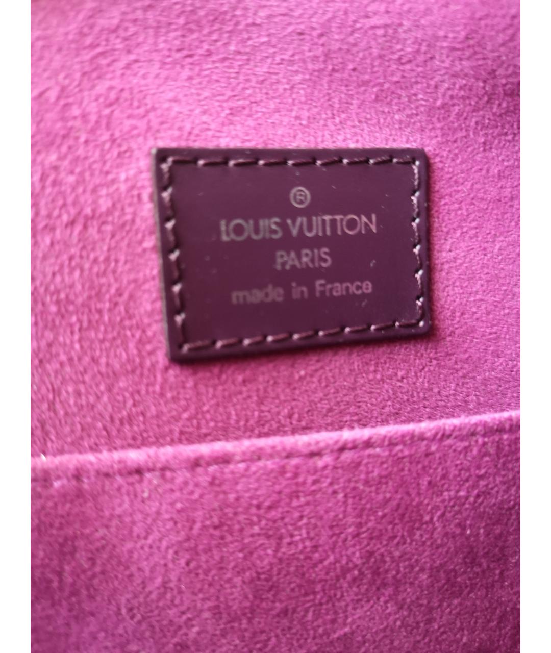 LOUIS VUITTON Фиолетовая кожаная сумка с короткими ручками, фото 5