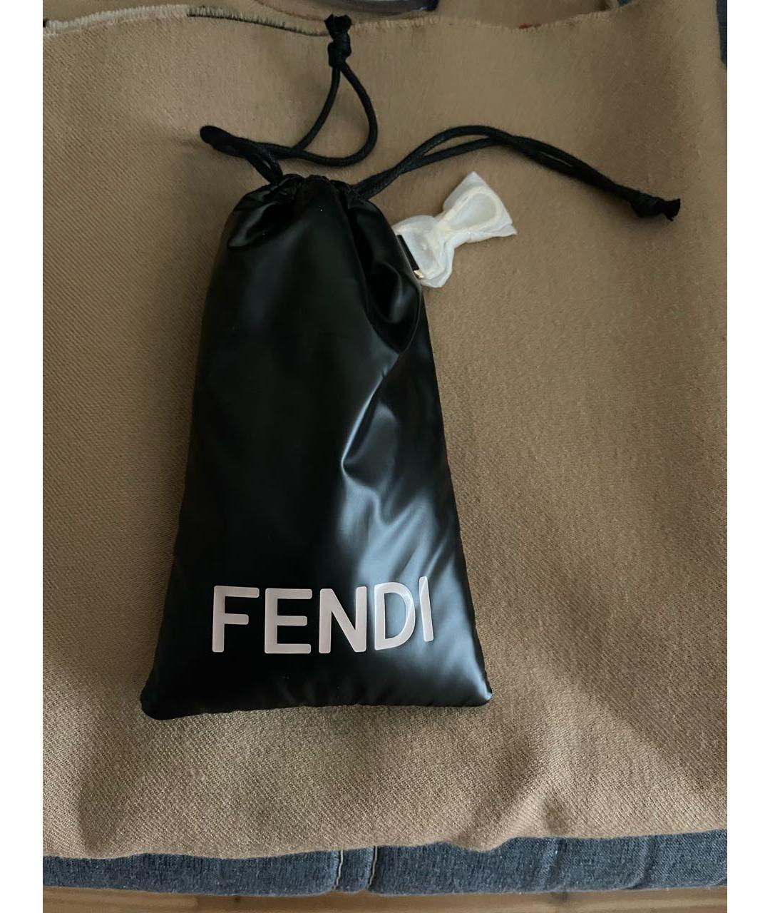 FENDI Черные металлические солнцезащитные очки, фото 3