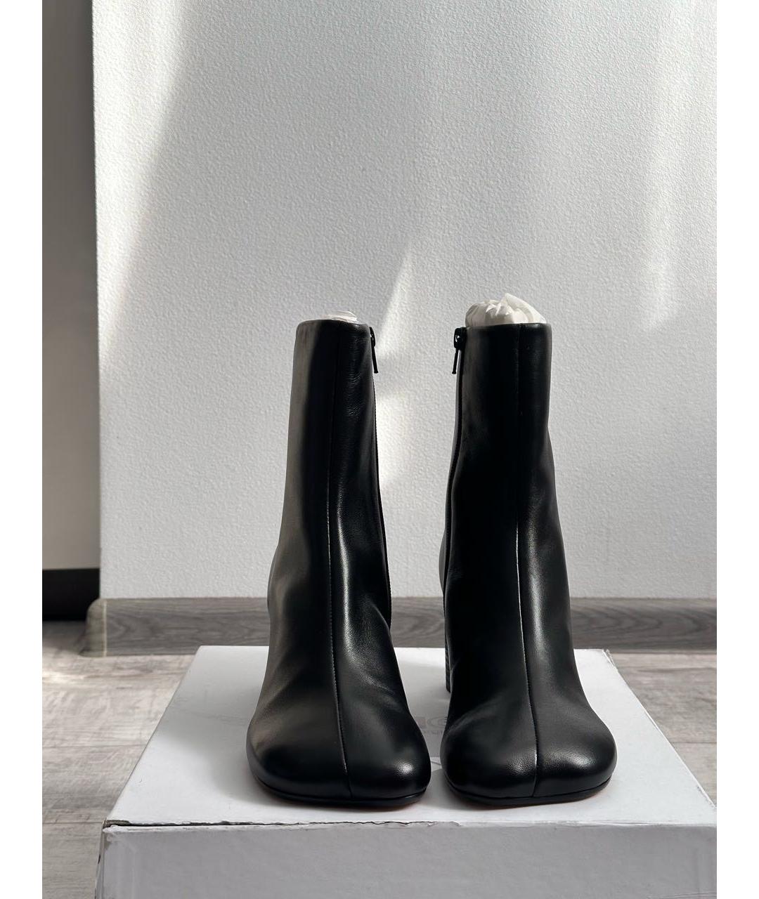 MM6 MAISON MARGIELA Черные кожаные ботильоны, фото 3