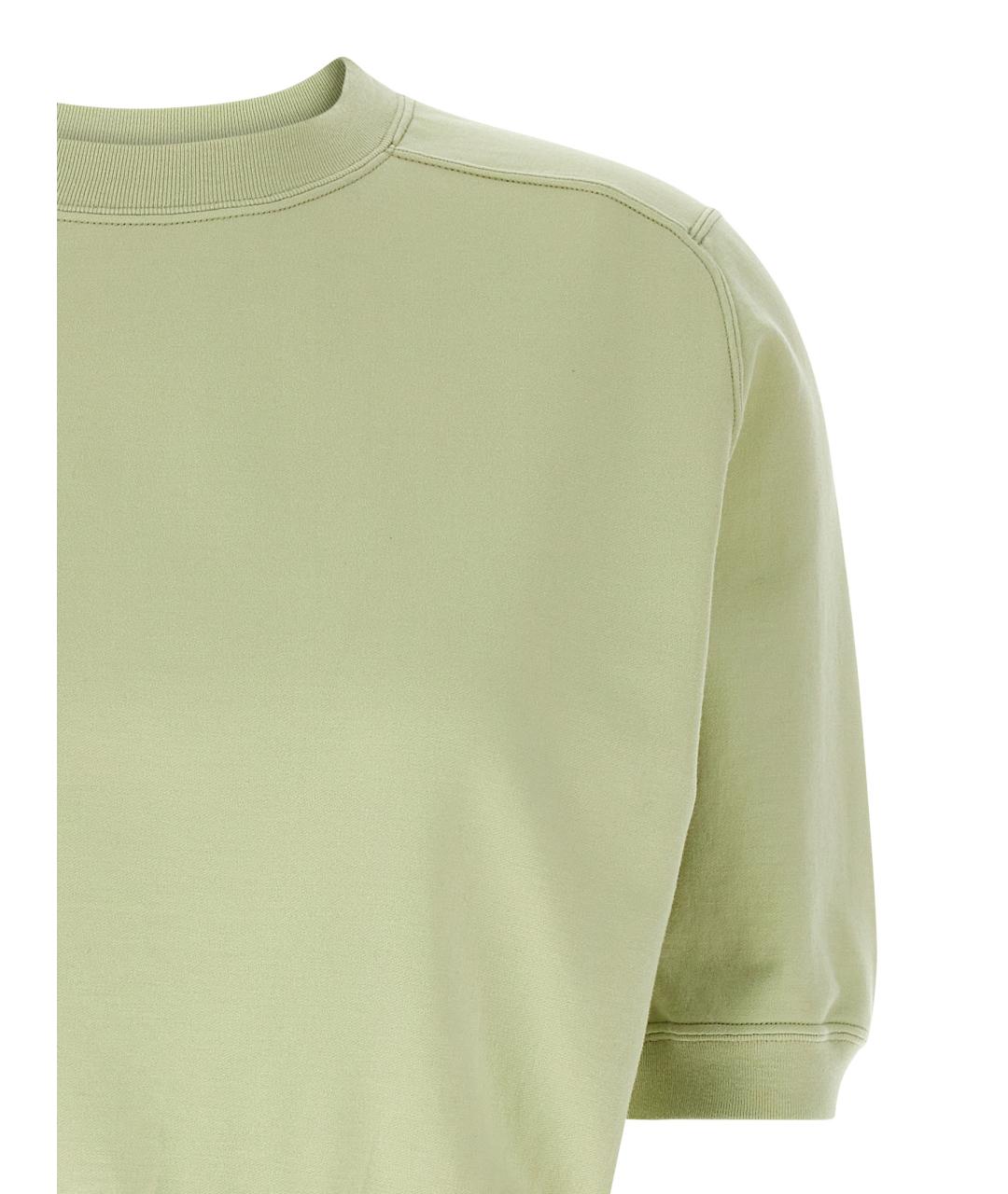 AURALEE Зеленая хлопковая футболка, фото 3