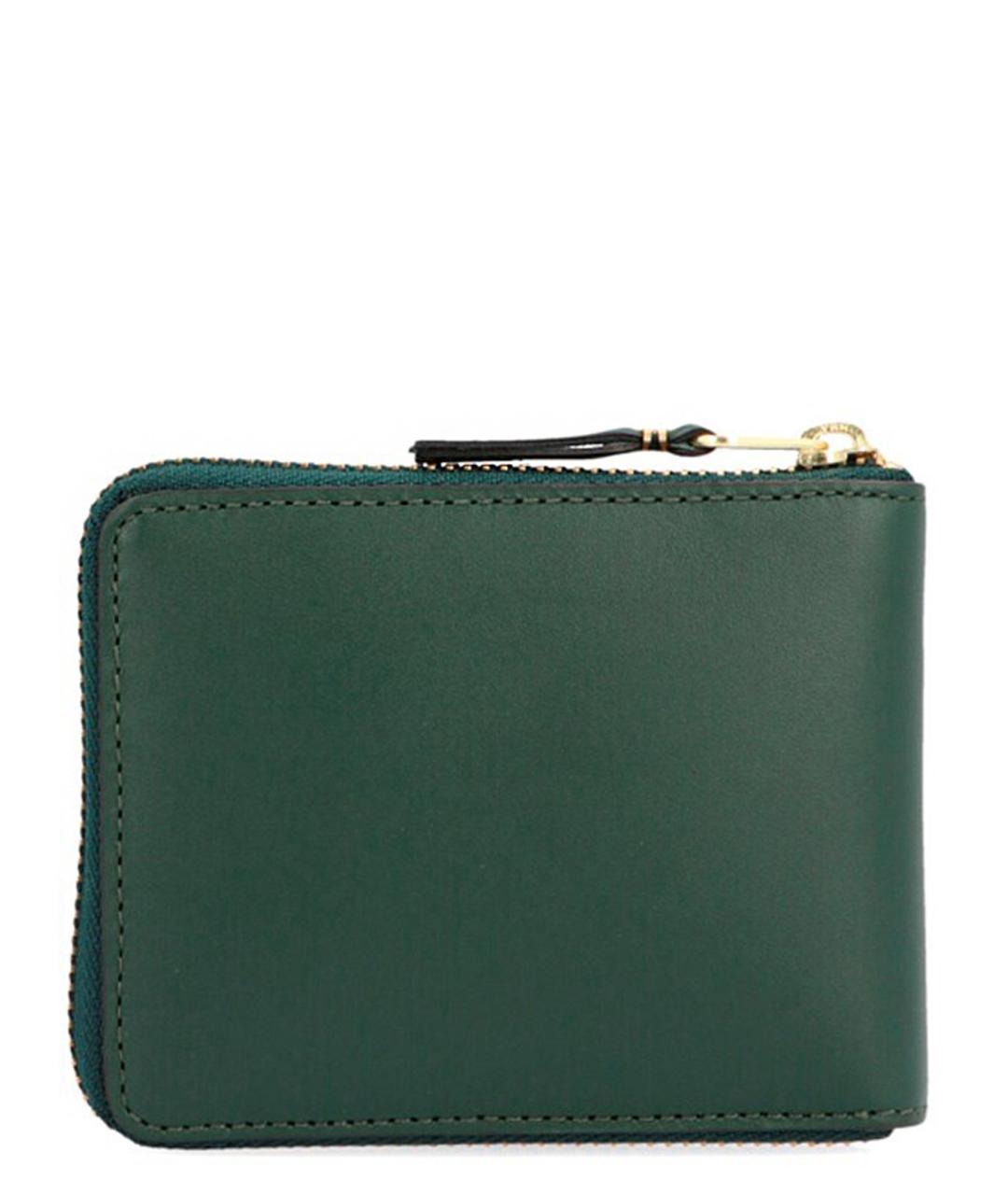 COMME DES GARÇONS WALLET Зеленый кожаный кошелек, фото 2