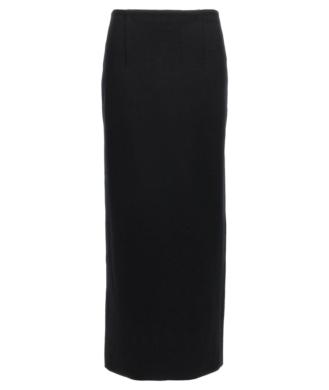 AURALEE Черная хлопковая юбка миди, фото 1