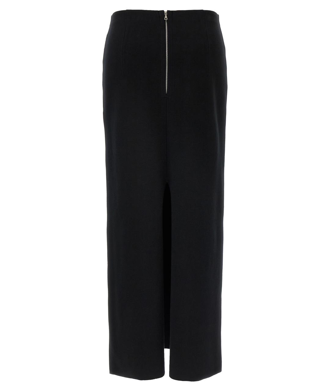 AURALEE Черная хлопковая юбка миди, фото 2