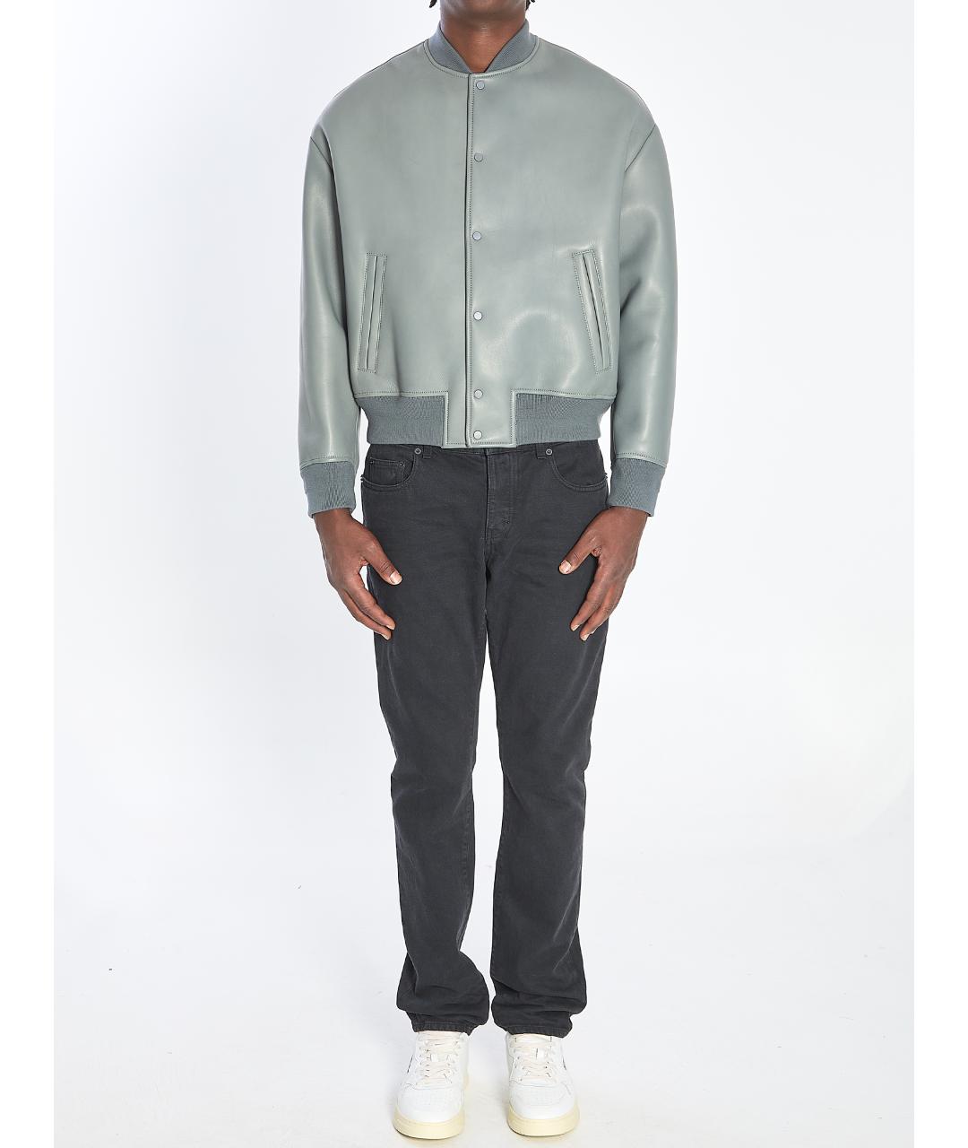 SALVATORE SANTORO Серая кожаная куртка, фото 6