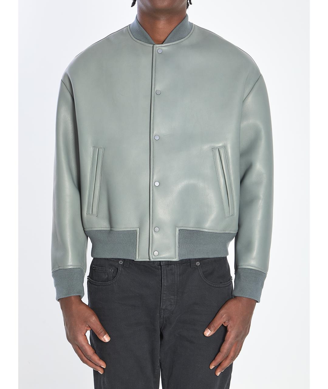 SALVATORE SANTORO Серая кожаная куртка, фото 2