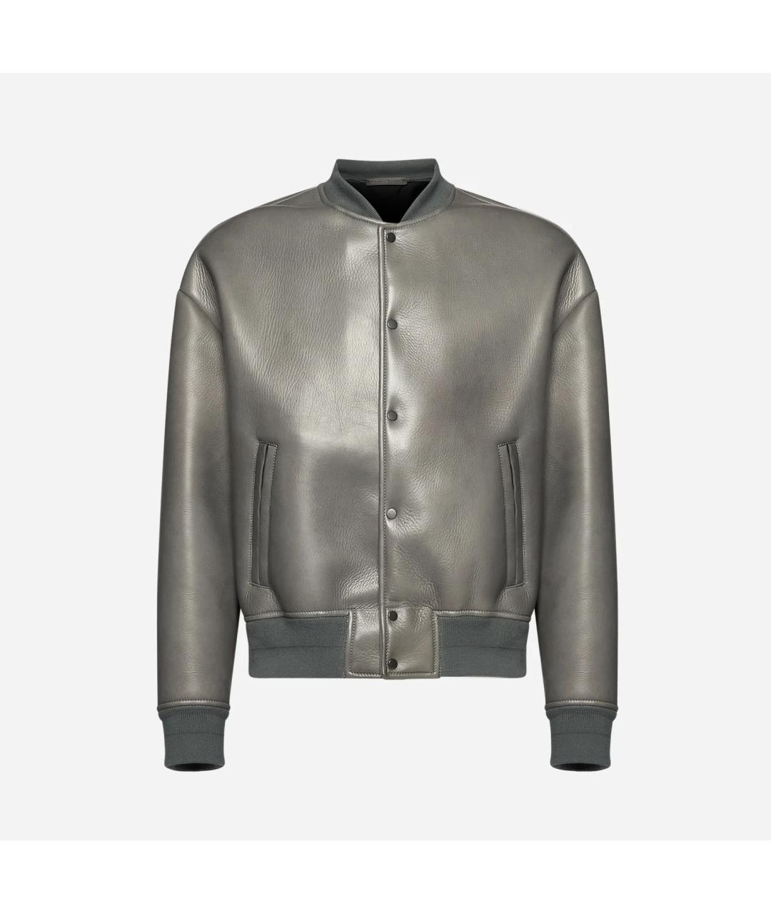 SALVATORE SANTORO Серая кожаная куртка, фото 1