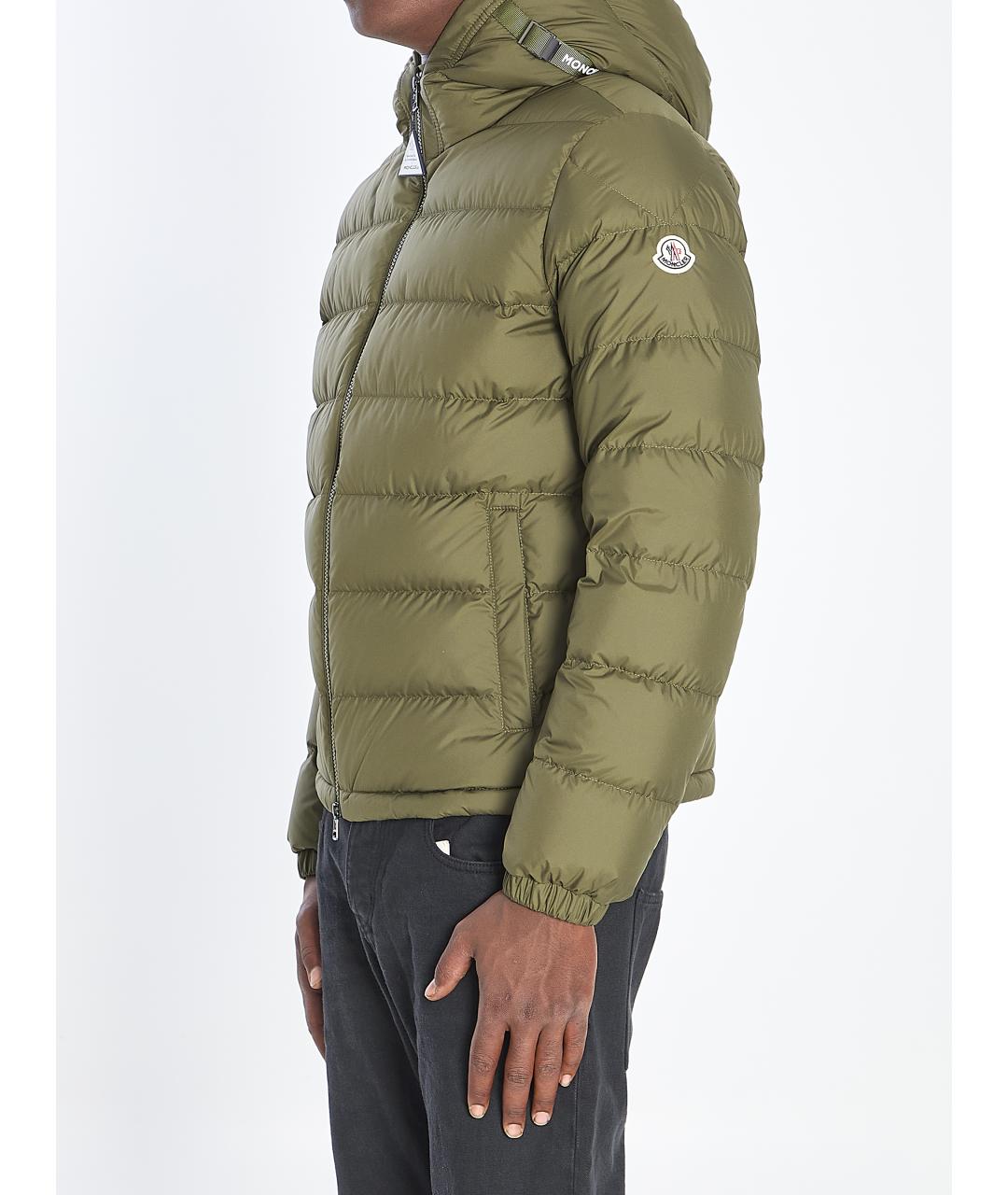 MONCLER Зеленая полиэстеровая куртка, фото 3