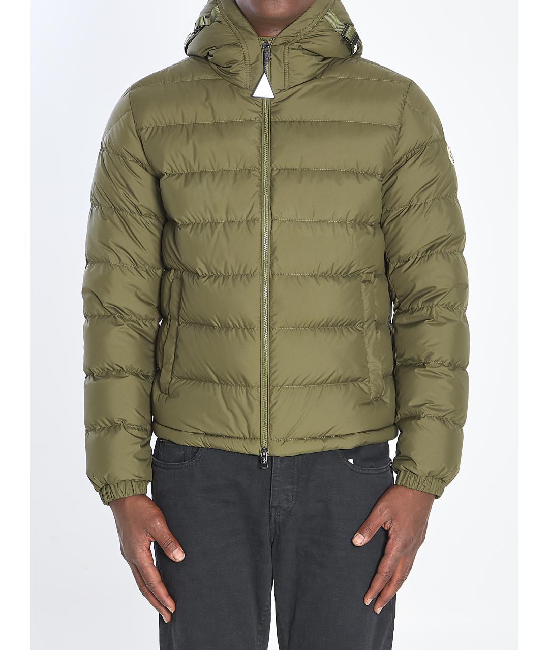 MONCLER Зеленая полиэстеровая куртка, фото 2