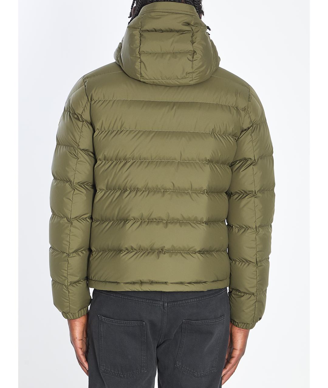 MONCLER Зеленая полиэстеровая куртка, фото 5