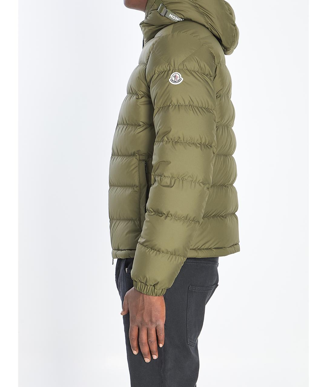 MONCLER Зеленая полиэстеровая куртка, фото 4