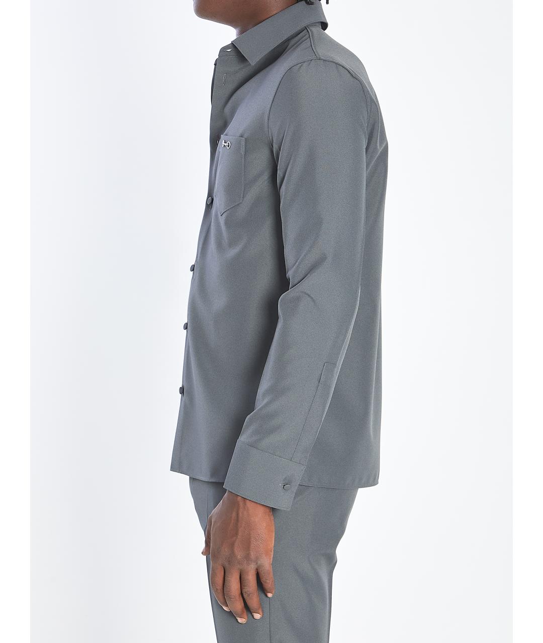 GUCCI Серая кэжуал рубашка, фото 4