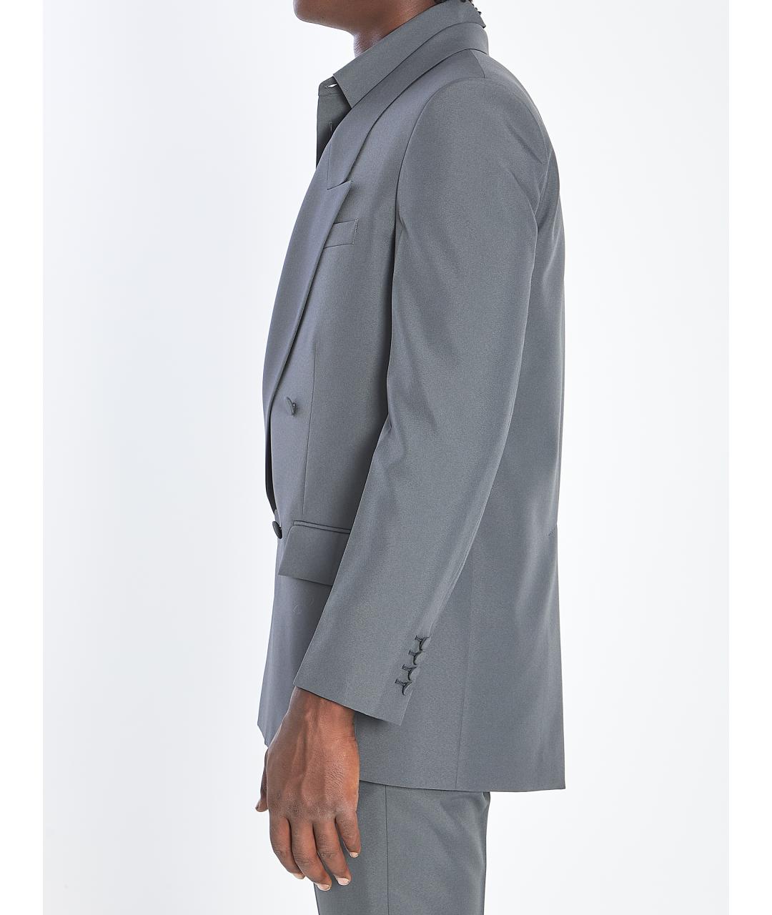 GUCCI Серый полиэстеровый пиджак, фото 4