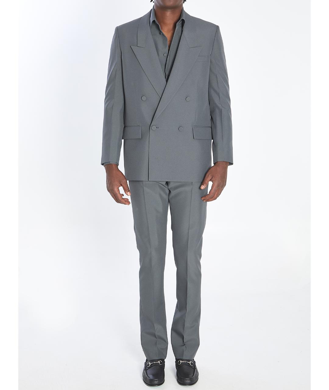 GUCCI Серый полиэстеровый пиджак, фото 6