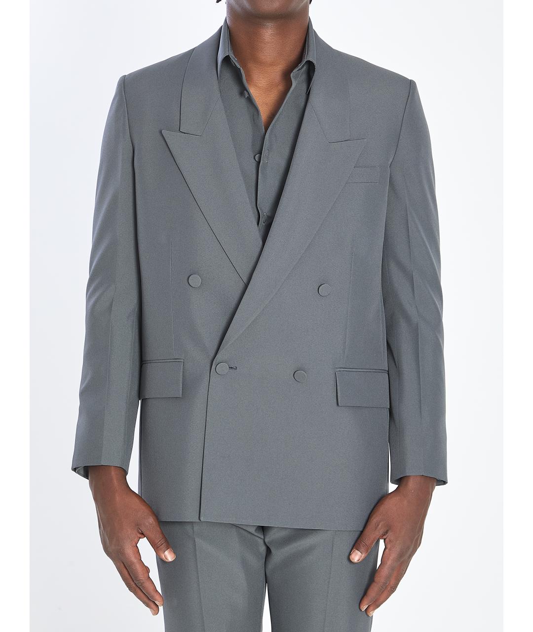 GUCCI Серый полиэстеровый пиджак, фото 2