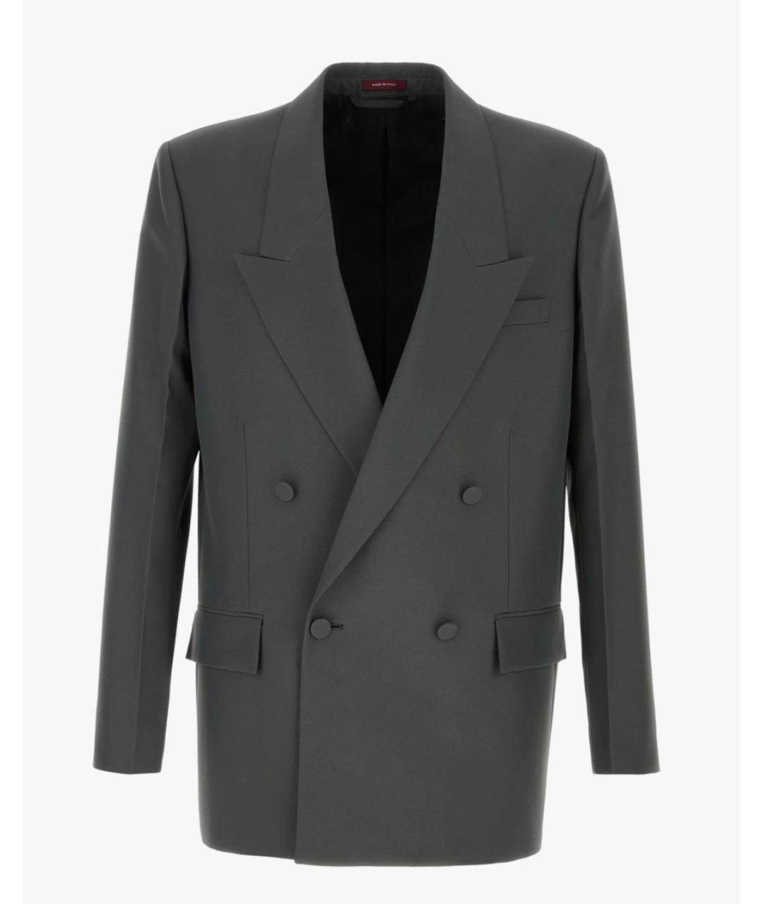 GUCCI Серый полиэстеровый пиджак, фото 7