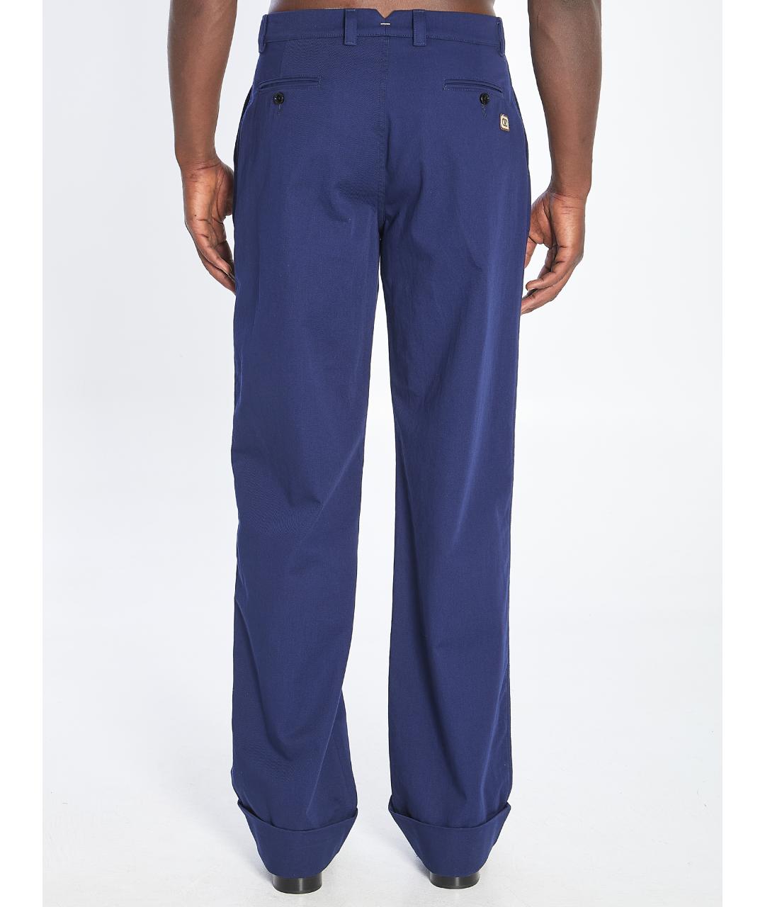 VALENTINO Синие хлопковые повседневные брюки, фото 5