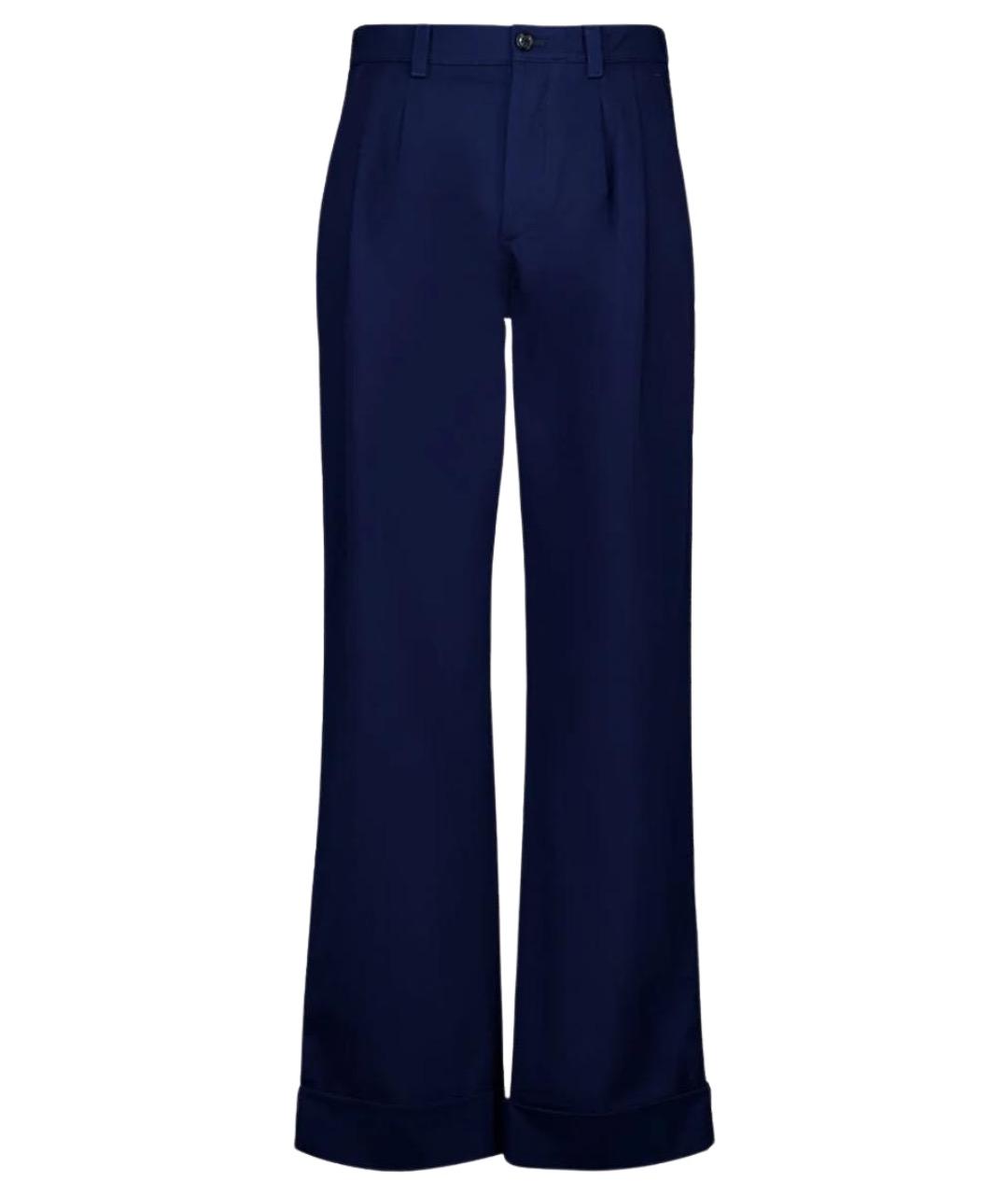 VALENTINO Синие хлопковые повседневные брюки, фото 1