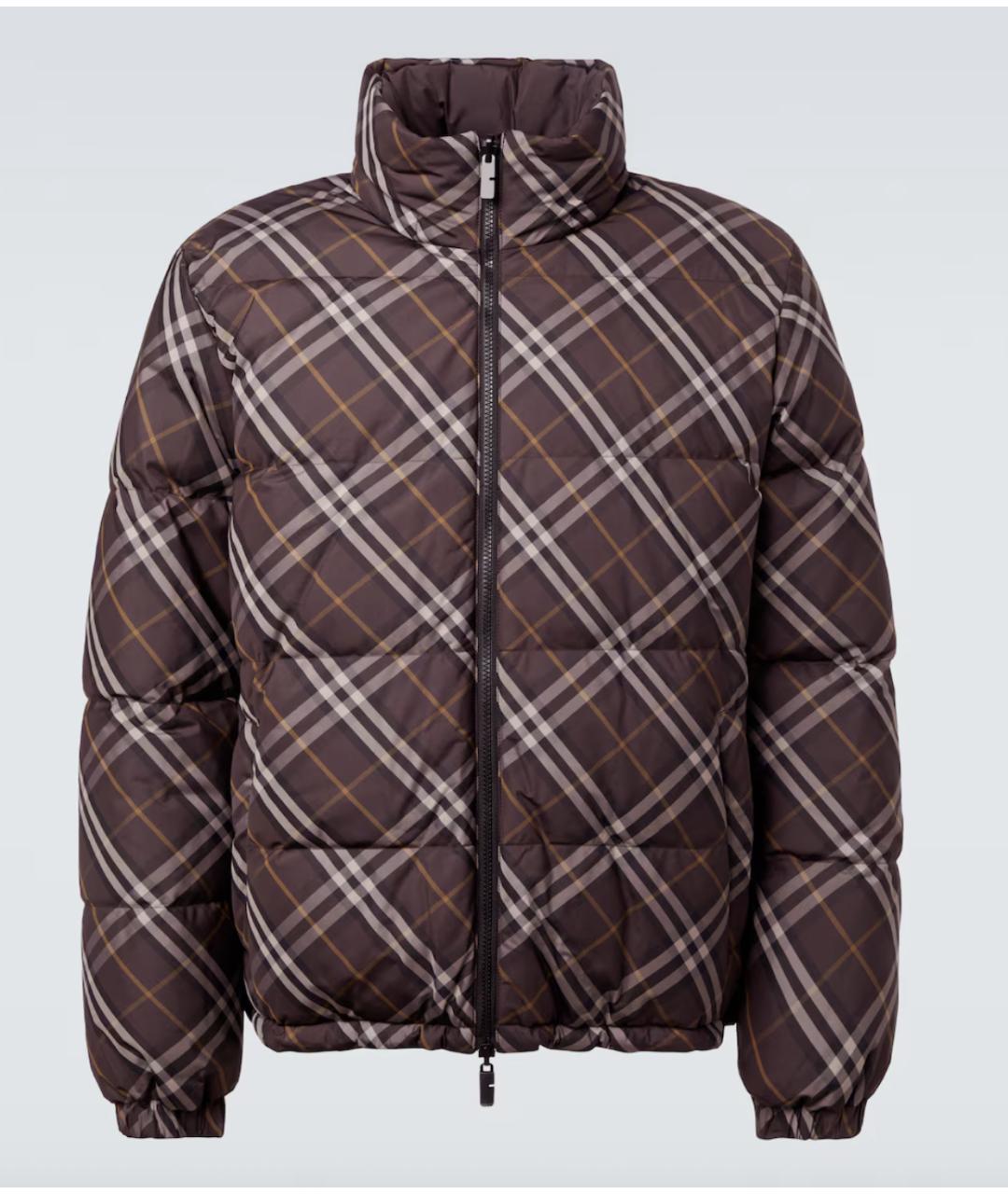 BURBERRY Коричневый полиэстеровый пуховик, фото 6