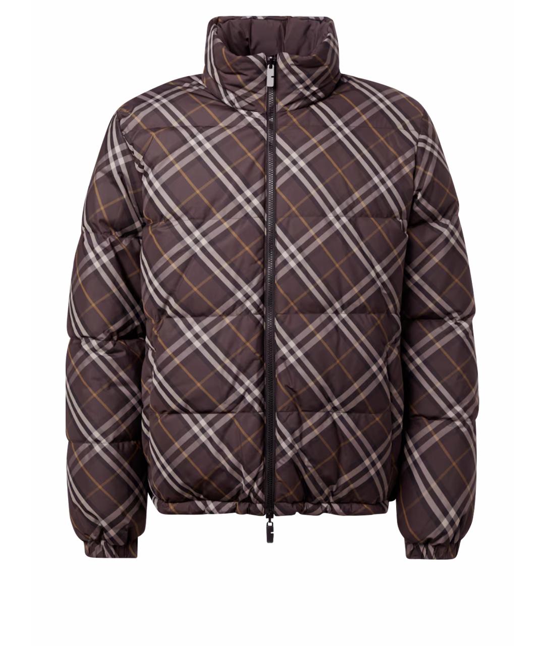 BURBERRY Коричневый полиэстеровый пуховик, фото 1