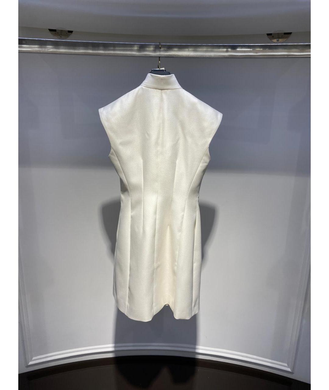 CHRISTIAN DIOR Белое шерстяное повседневное платье, фото 3