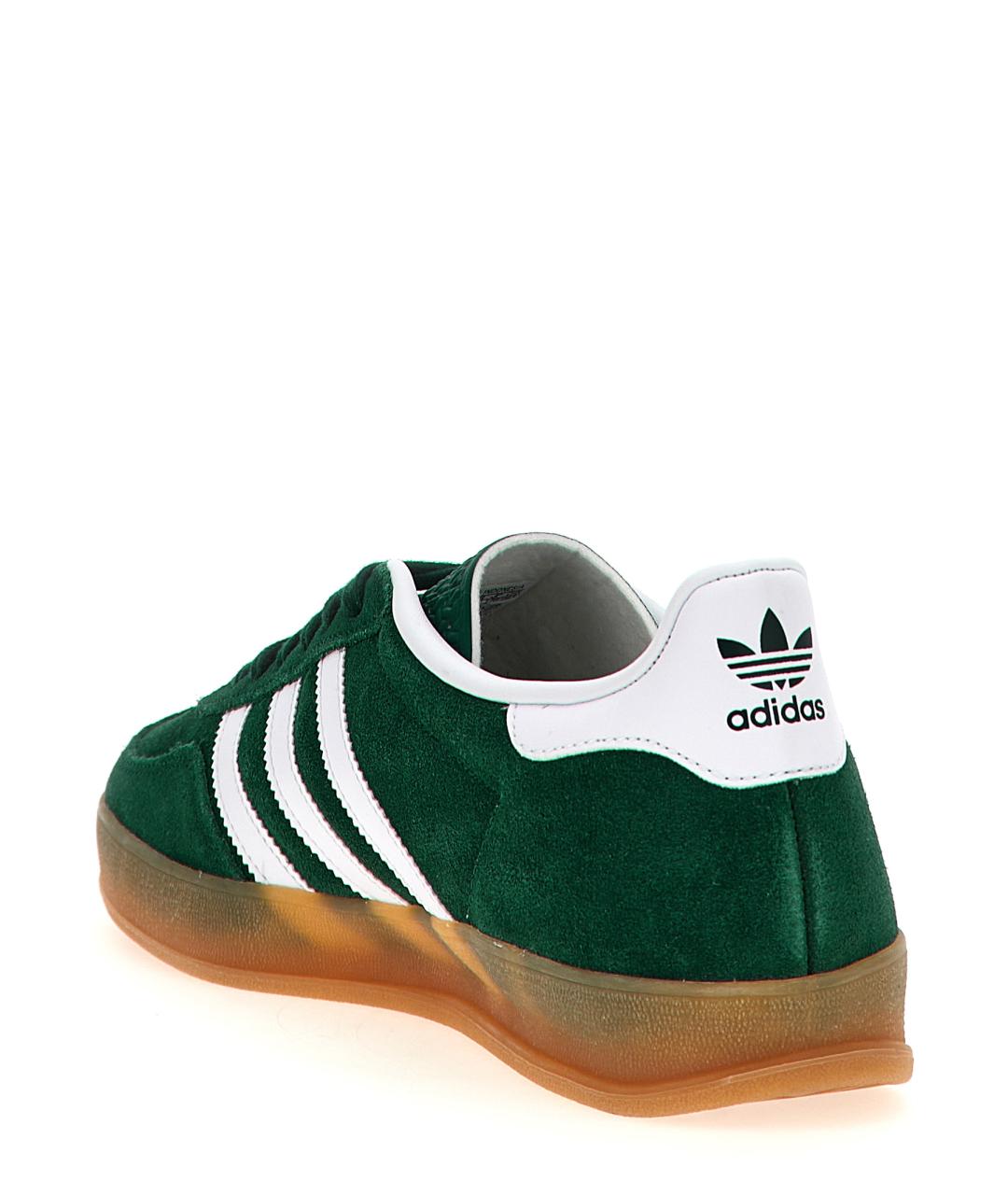 ADIDAS Зеленые кожаные низкие кроссовки / кеды, фото 3