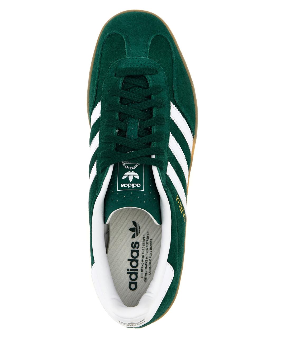 ADIDAS Зеленые кожаные низкие кроссовки / кеды, фото 4