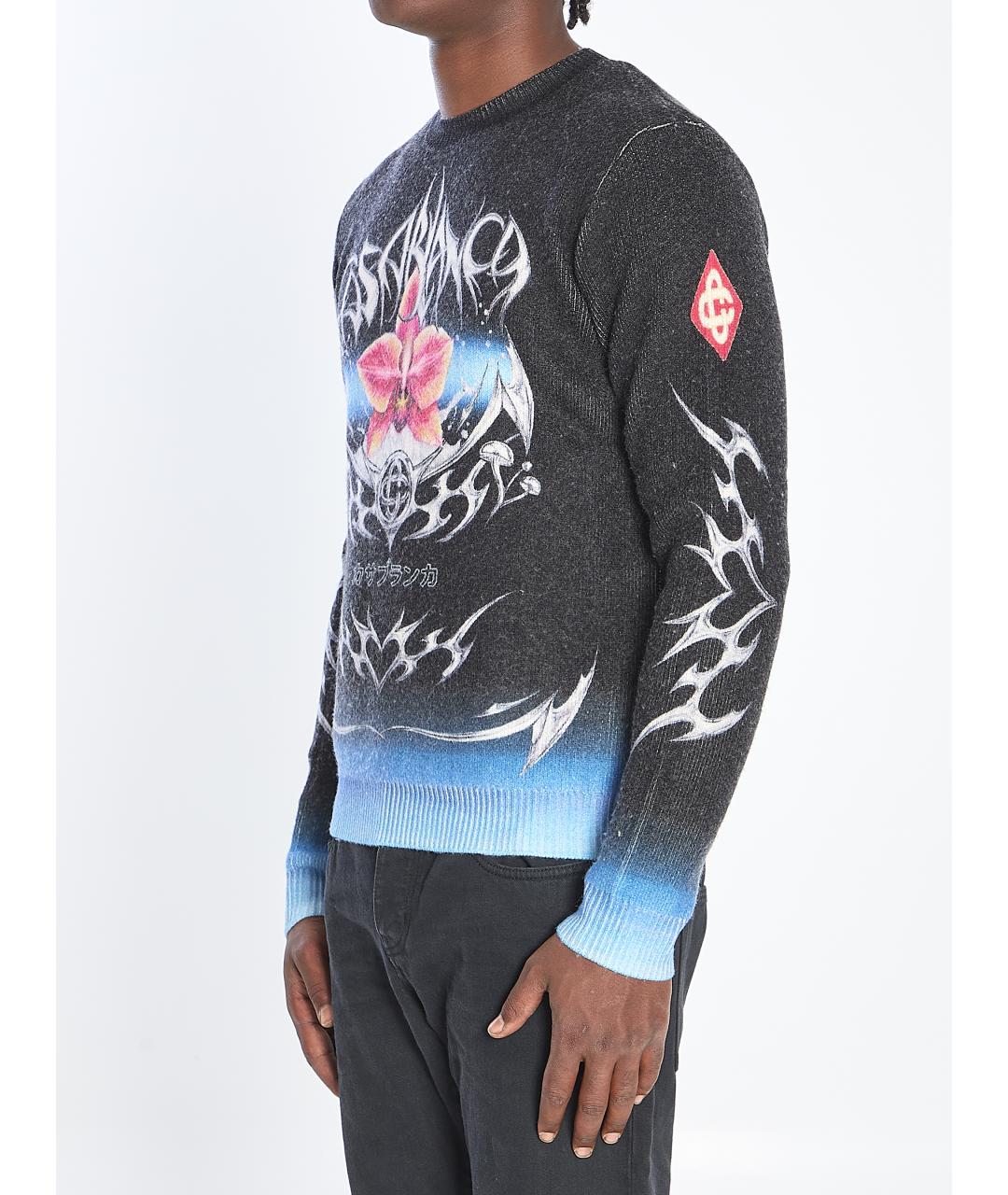 CASABLANCA Серый шерстяной джемпер / свитер, фото 3