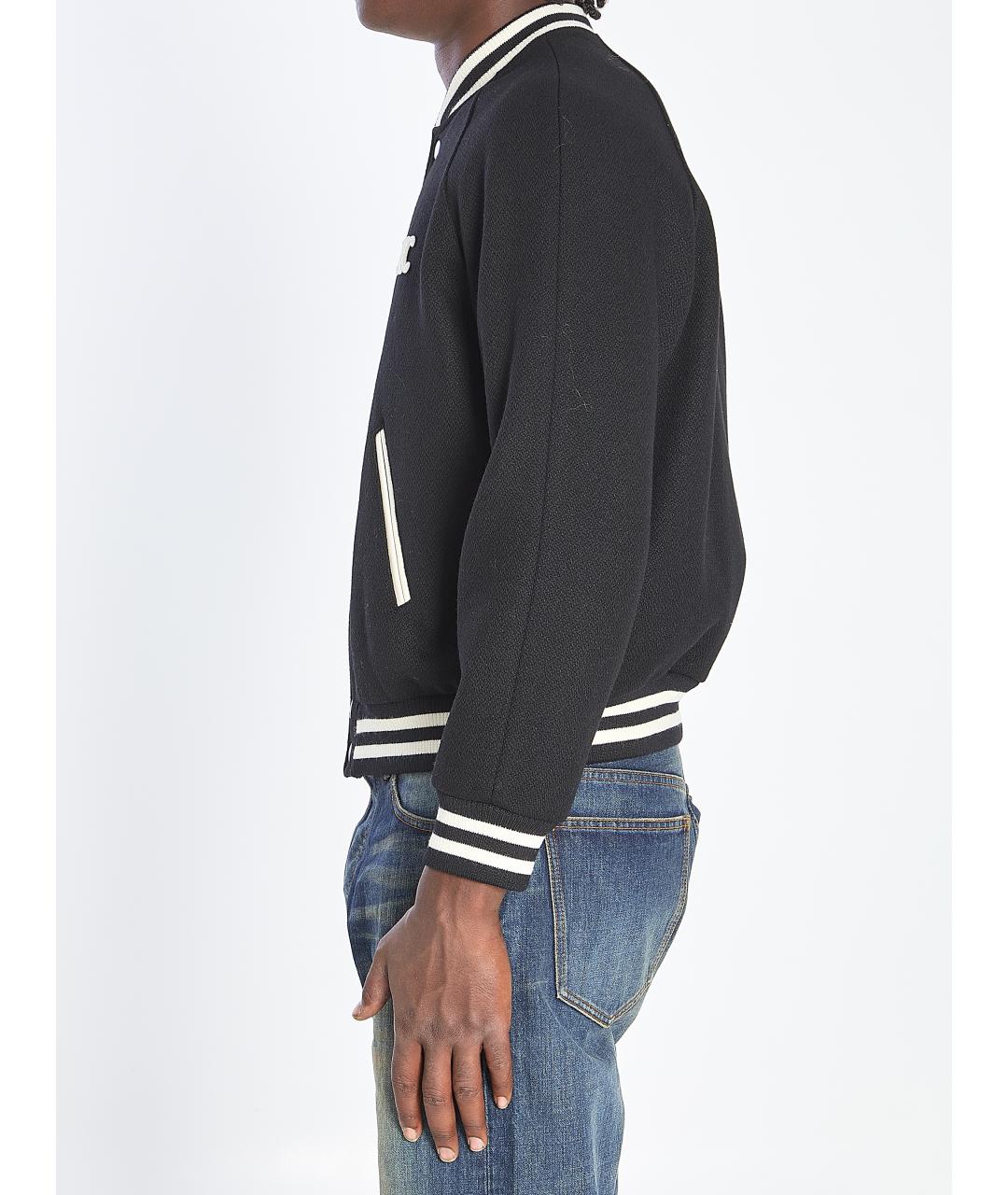 CELINE Черная шерстяная куртка, фото 4