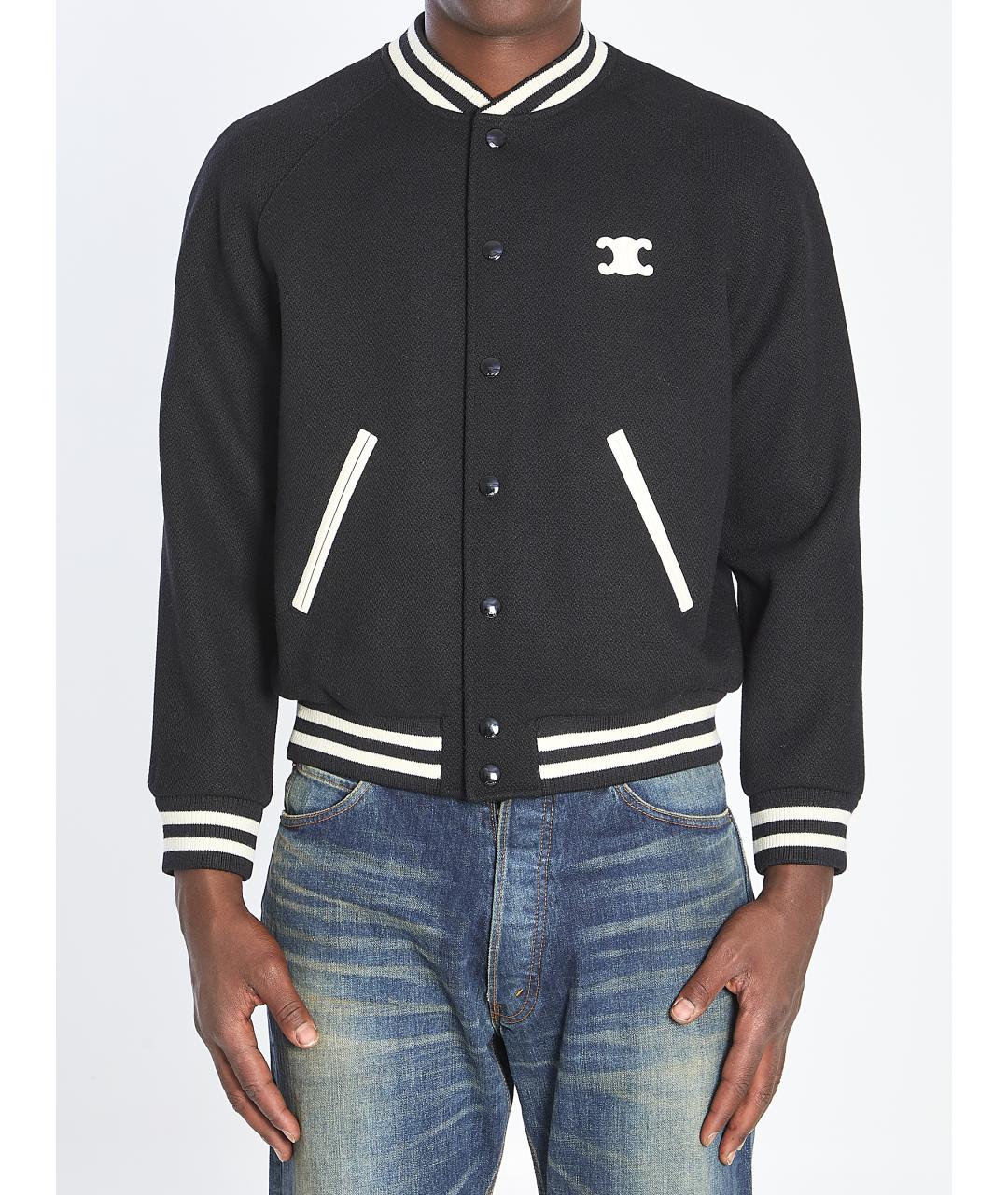 CELINE Черная шерстяная куртка, фото 2